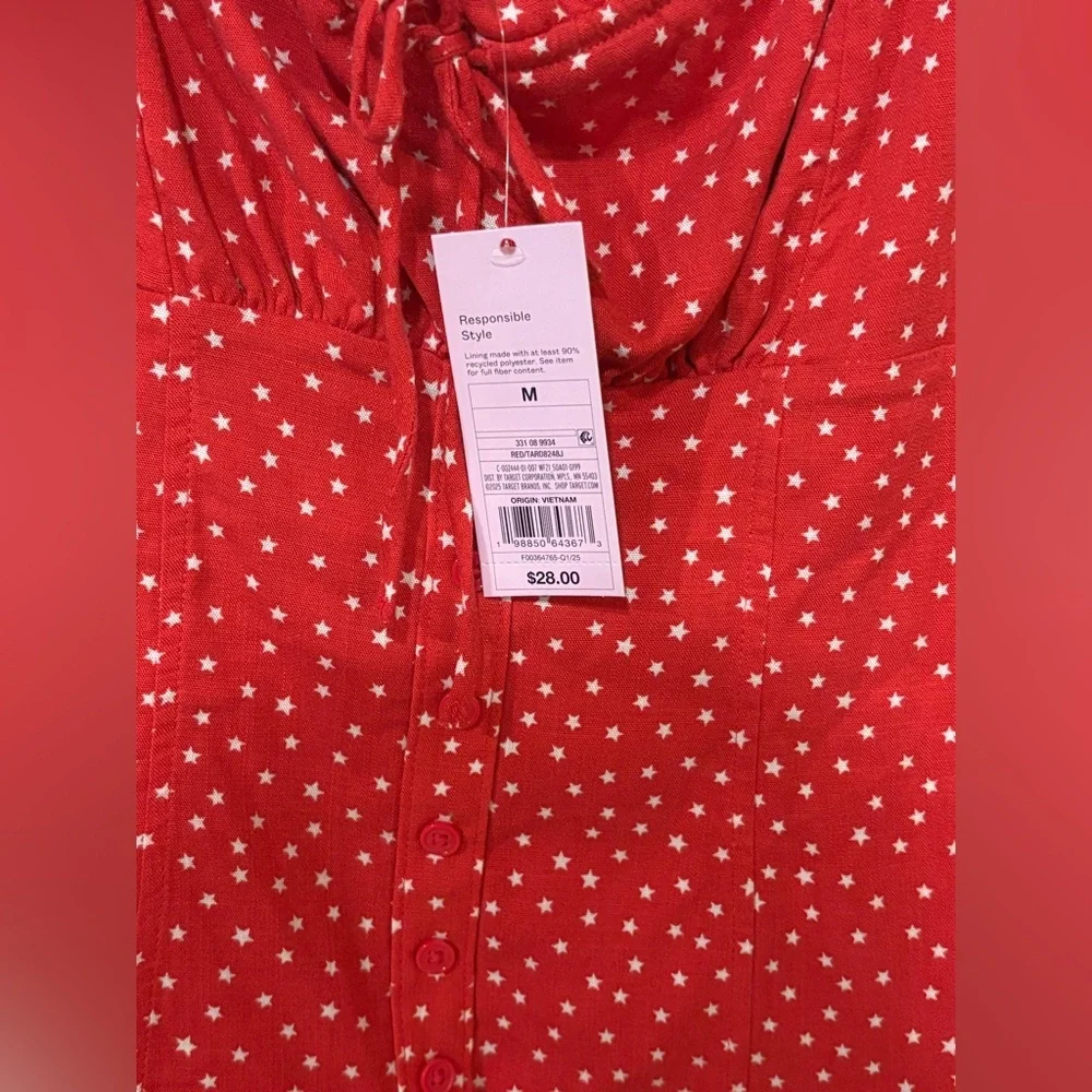 Wild Fable Starry Red Blouse - Picture 2 of 6